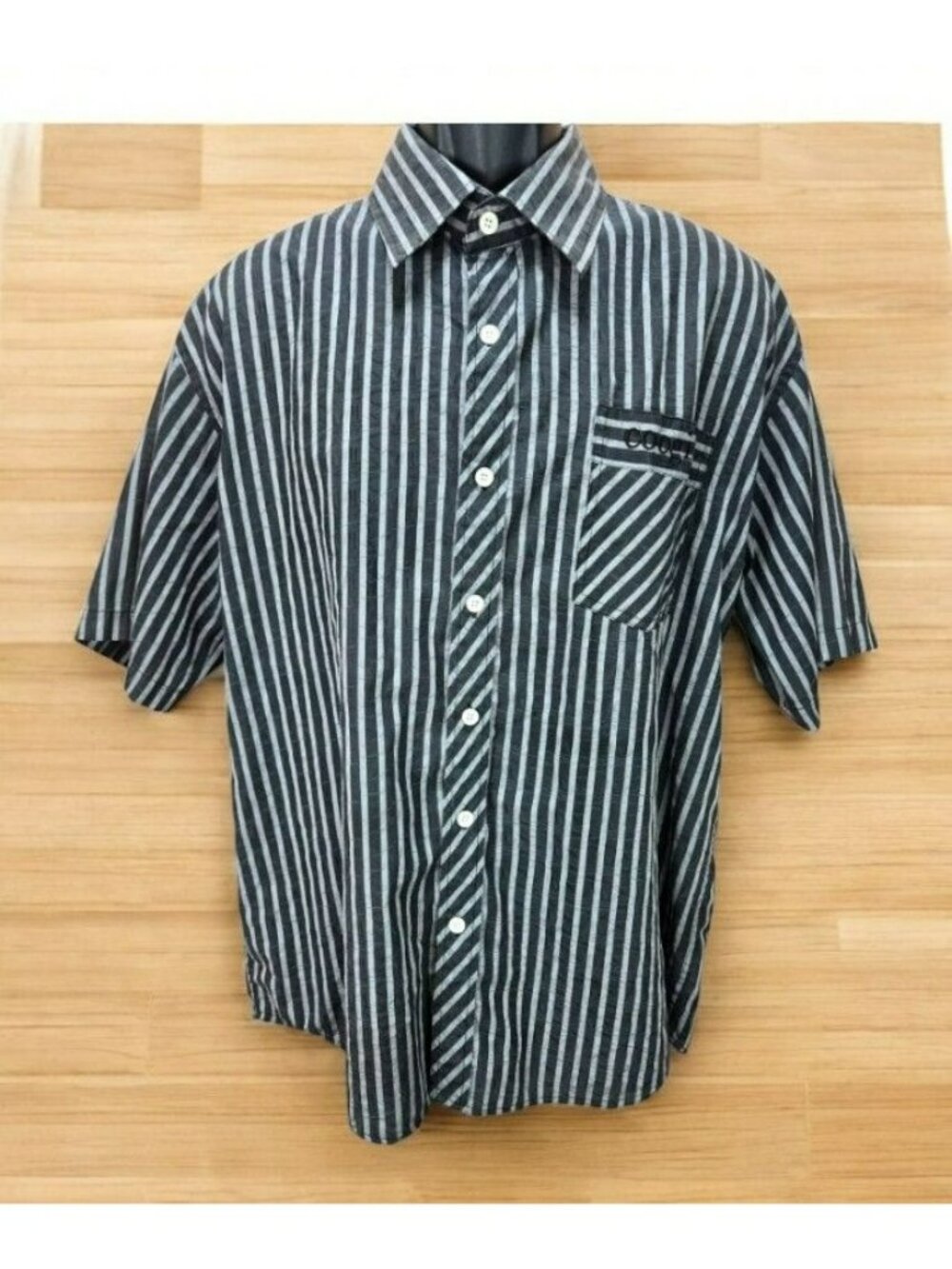 Coogi Mens Striped Long Sleeve Short Sleeve Shirt XL